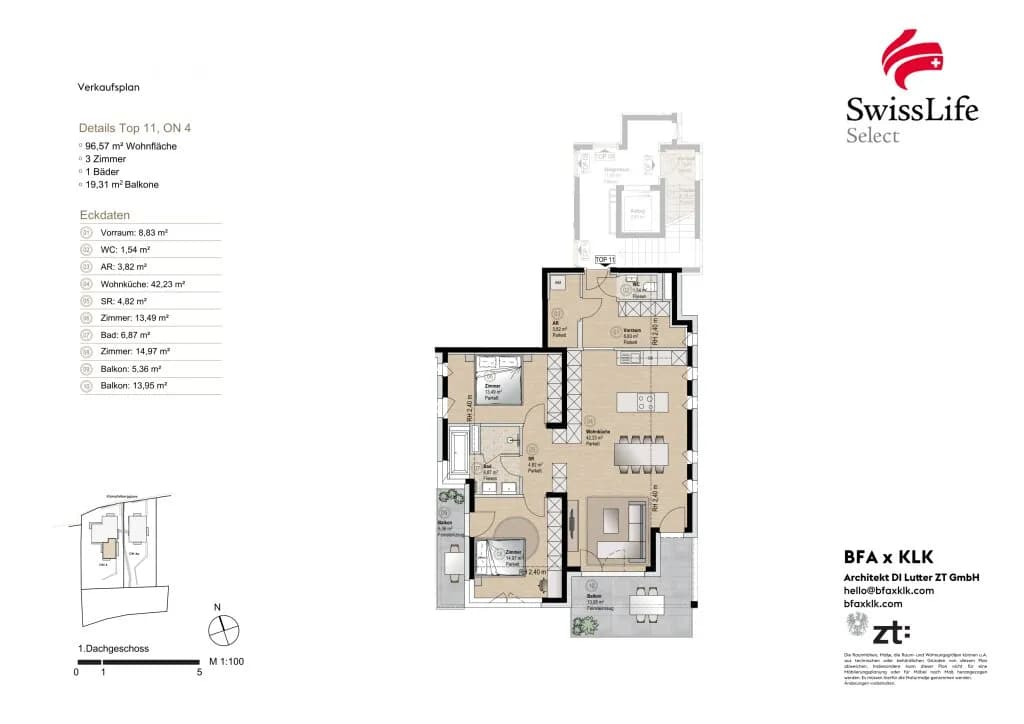 3-Zimmer-Wohnung kaufen in Wien – 96,57 m², € 1.065.000 – Bild 4 von 4