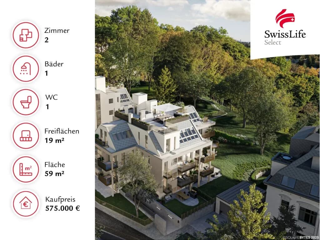 2-Zimmer-Wohnung kaufen in Wien – 55,56 m², € 575.000 – Bild 2 von 4