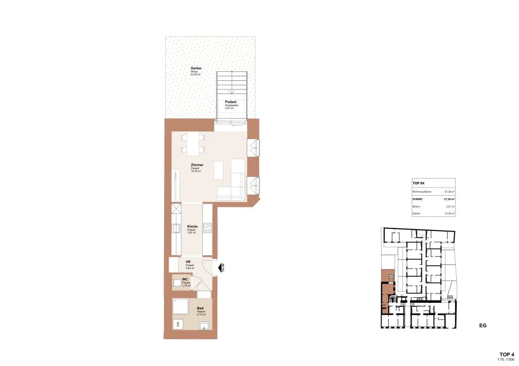 1-Zimmer-Wohnung kaufen in Wien – 37,38 m², € 219.000 – Bild 20 von 20