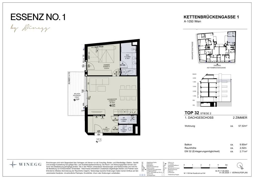2-Zimmer-Wohnung kaufen in Wien – 57,52 m², € 699.000 – Bild 22 von 22