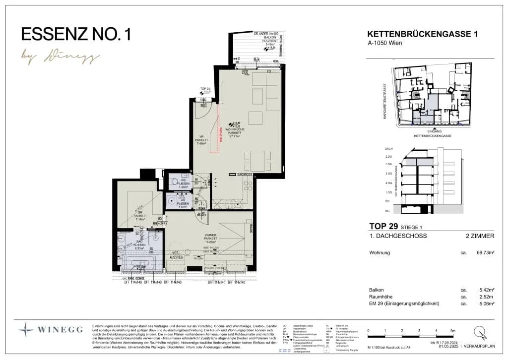 2-Zimmer-Wohnung kaufen in Wien – 69,73 m², € 849.000 – Bild 25 von 25