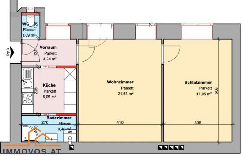 2-Zimmer-Wohnung kaufen in Wien – 57 m², € 299.000 – Bild 14 von 14