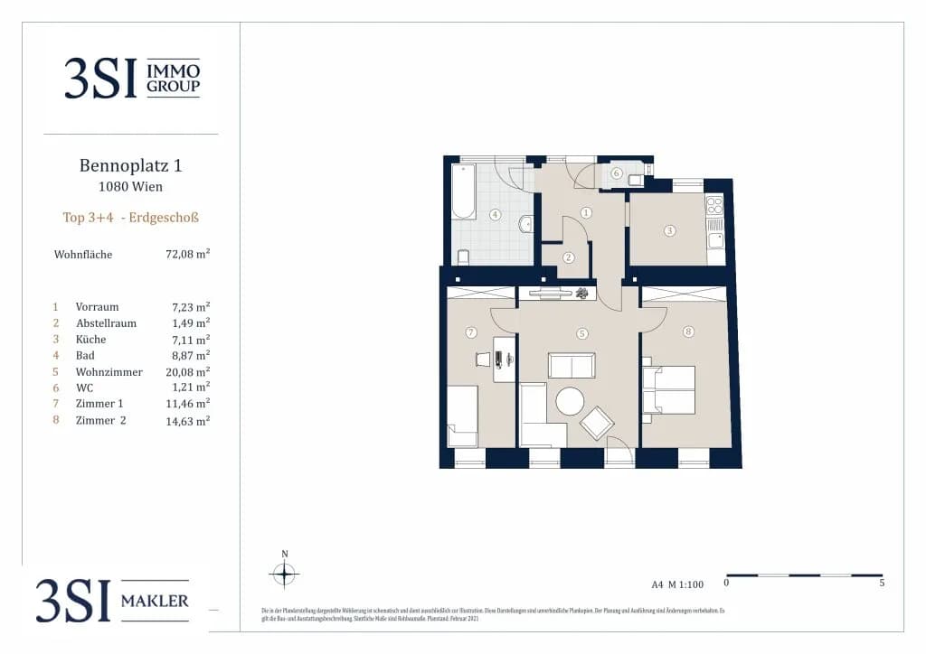 3-Zimmer-Wohnung kaufen in Wien – 72 m², € 468.000 – Bild 19 von 19