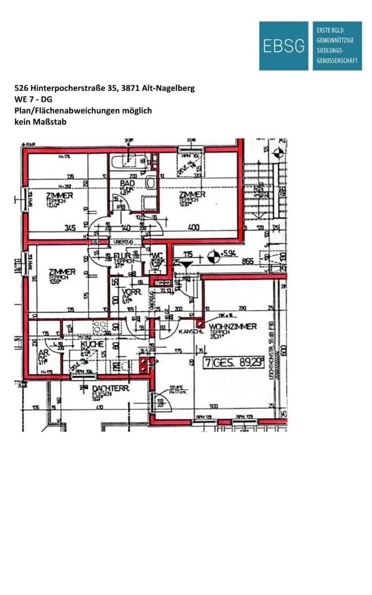 4-Zimmer-Wohnung mieten in Gmünd – 89,29 m², € 607 – Bild 2 von 2