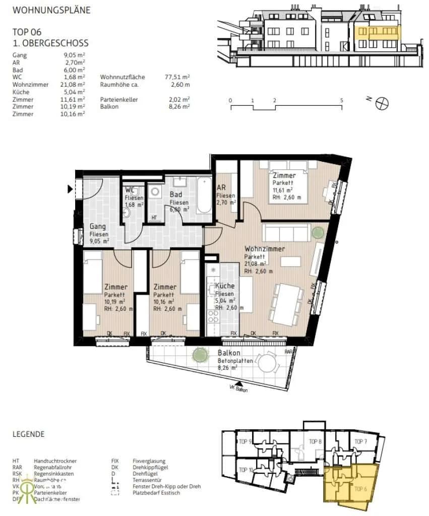 4-Zimmer-Wohnung kaufen in Baden – 75,4 m², € 479.712 – Bild 16 von 22