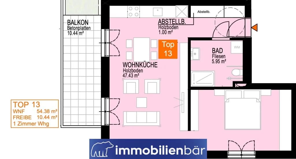 1-Zimmer-Wohnung kaufen in Linz – 54,38 m², € 439.000 – Bild 7 von 7