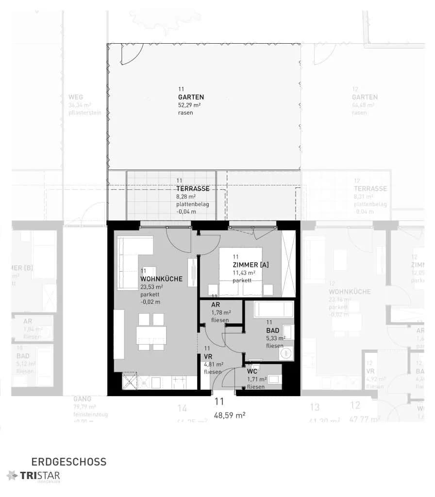 2-Zimmer-Wohnung kaufen in Wien – 48,59 m², € 334.500