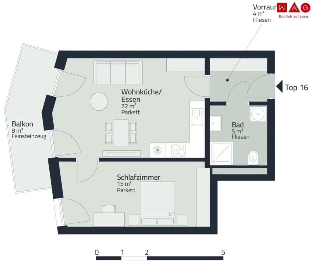 2-Zimmer-Wohnung mieten in Graz – 46 m², € 817 – Bild 10 von 10