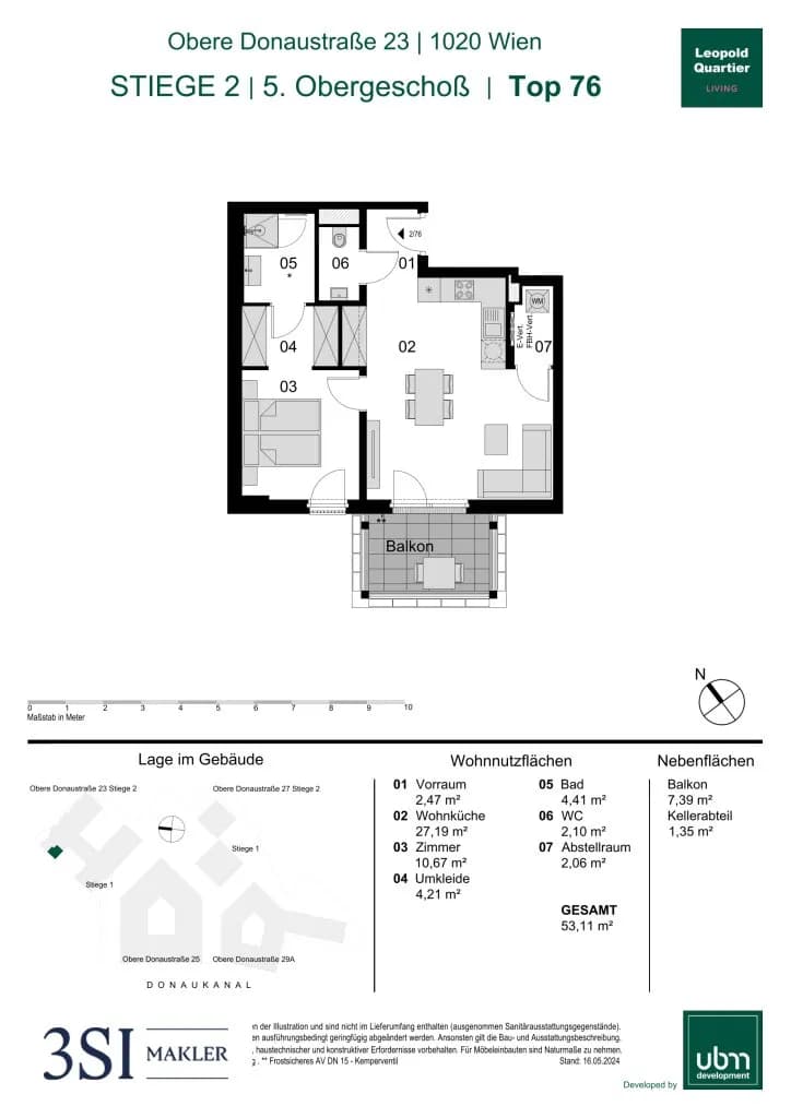 2-Zimmer-Wohnung kaufen in Wien – 53,11 m², € 539.000 – Bild 27 von 27