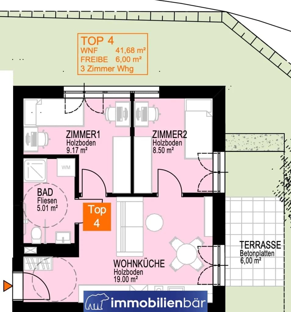 3-Zimmer-Wohnung kaufen in Linz – 41,68 m², € 326.000 – Bild 7 von 7