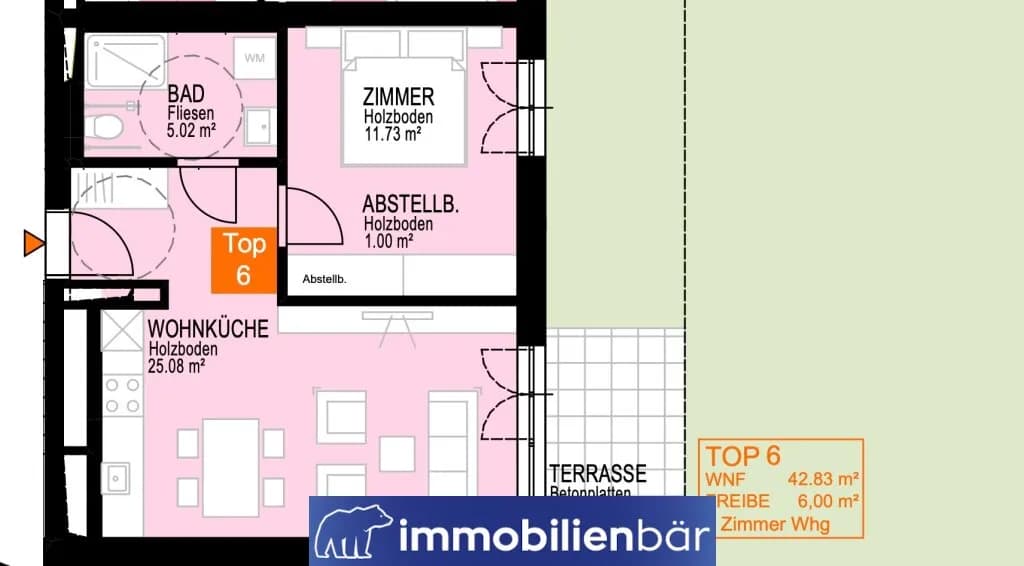2-Zimmer-Wohnung kaufen in Linz – 42,83 m², € 339.000 – Bild 7 von 7