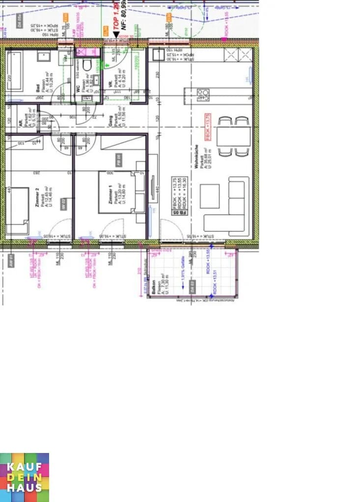 3-Zimmer-Wohnung mieten in Graz – 80,99 m², € 1.027 – Bild 9 von 9