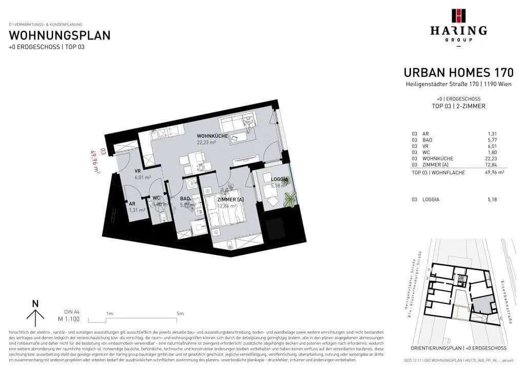 2-Zimmer-Wohnung kaufen in Wien – 49,96 m², € 319.500 – Bild 6 von 6