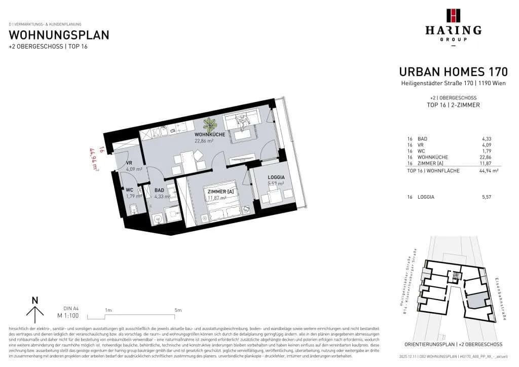 2-Zimmer-Wohnung kaufen in Wien – 44,94 m², € 319.500 – Bild 6 von 6