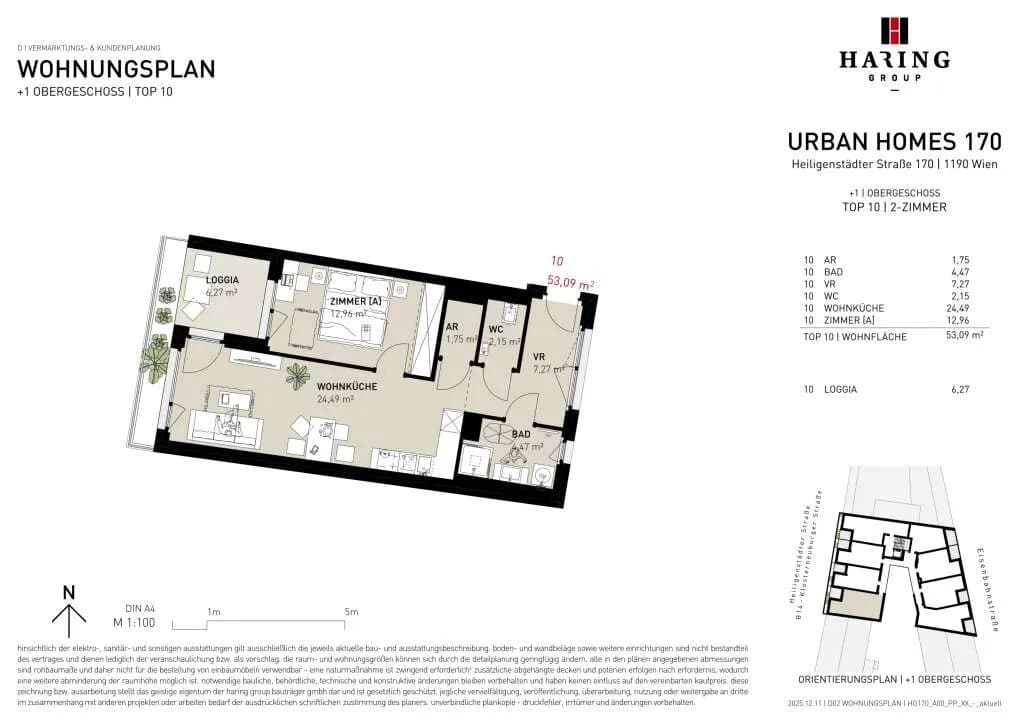 2-Zimmer-Wohnung kaufen in Wien – 53,09 m², € 375.500 – Bild 6 von 6