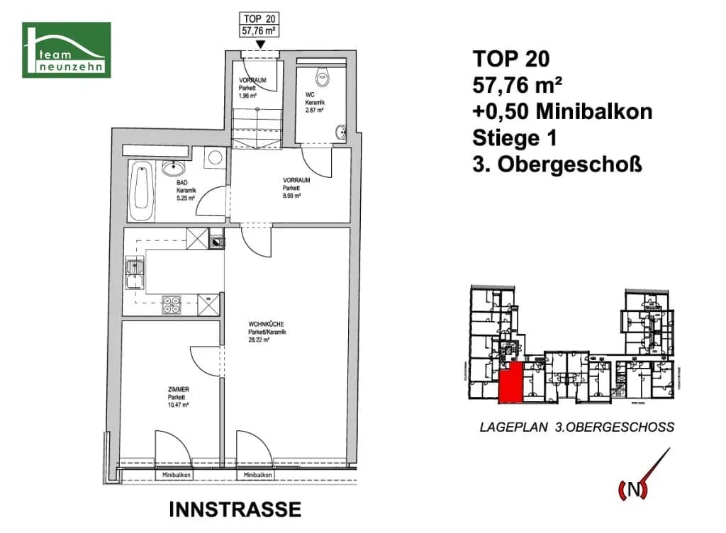 2-Zimmer-Wohnung mieten in Wien – 57,76 m², € 1.045 – Bild 20 von 20