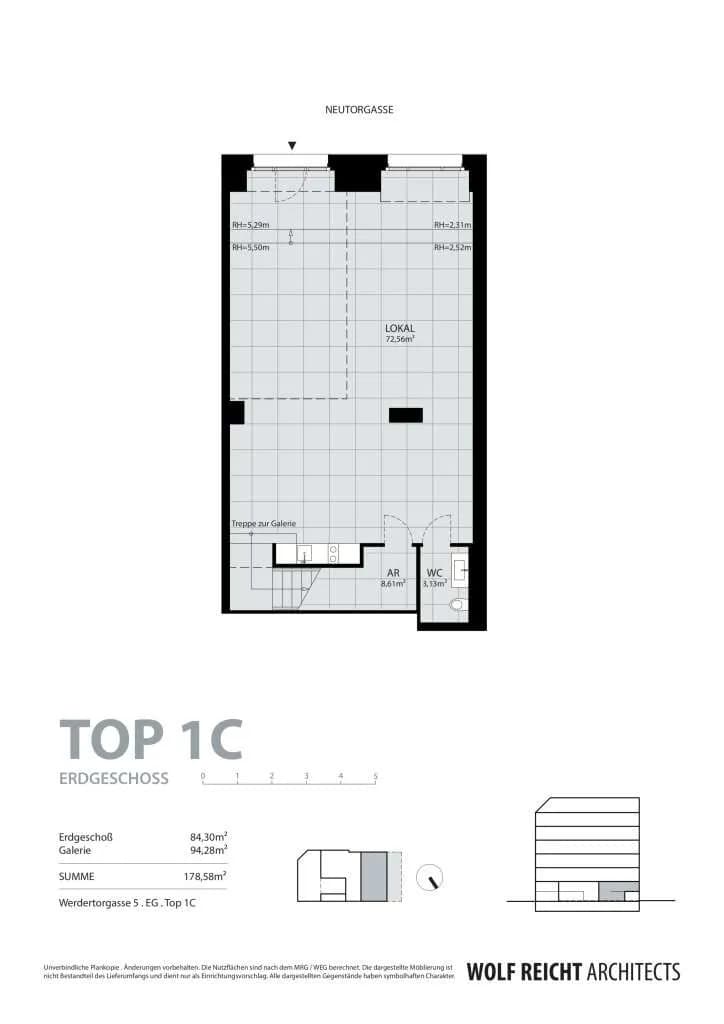 2-Zimmer-Gewerbeimmobilie mieten in Wien – 179 m², € 5.313 – Bild 8 von 9