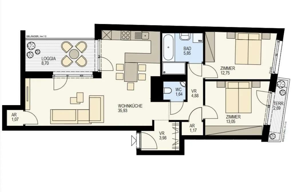 3-Zimmer-Wohnung kaufen in Wien – 89,03 m², € 625.000 – Bild 21 von 21