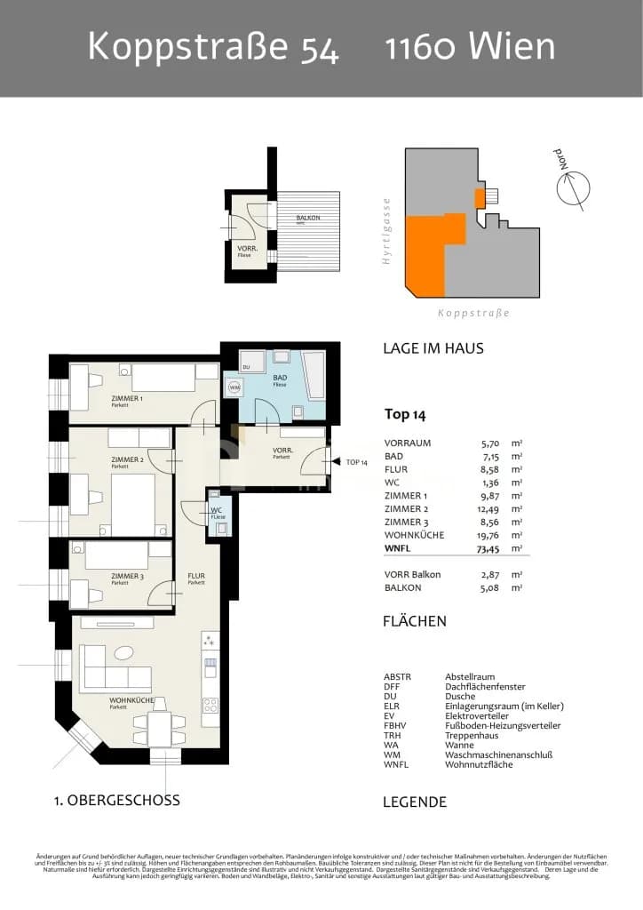 4-Zimmer-Wohnung kaufen in Wien – 73,45 m², € 449.000 – Bild 8 von 9