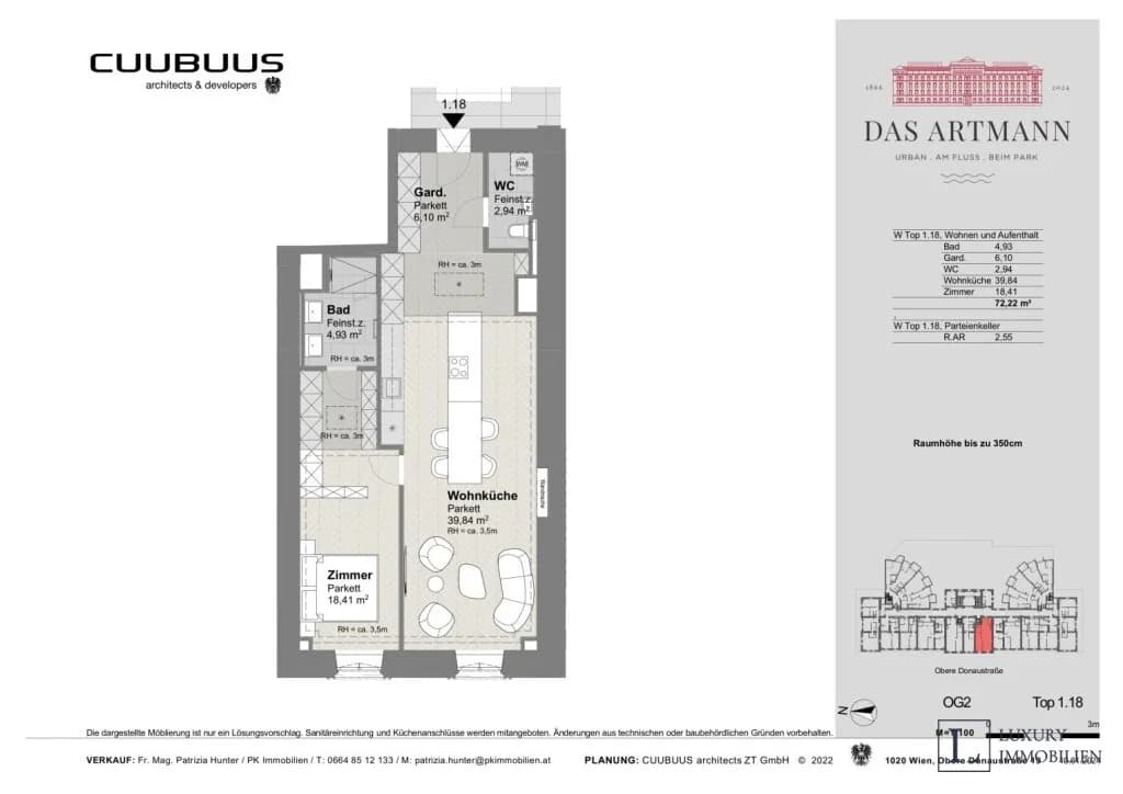 2-Zimmer-Wohnung kaufen in Wien – 73 m², € 849.000 – Bild 21 von 21
