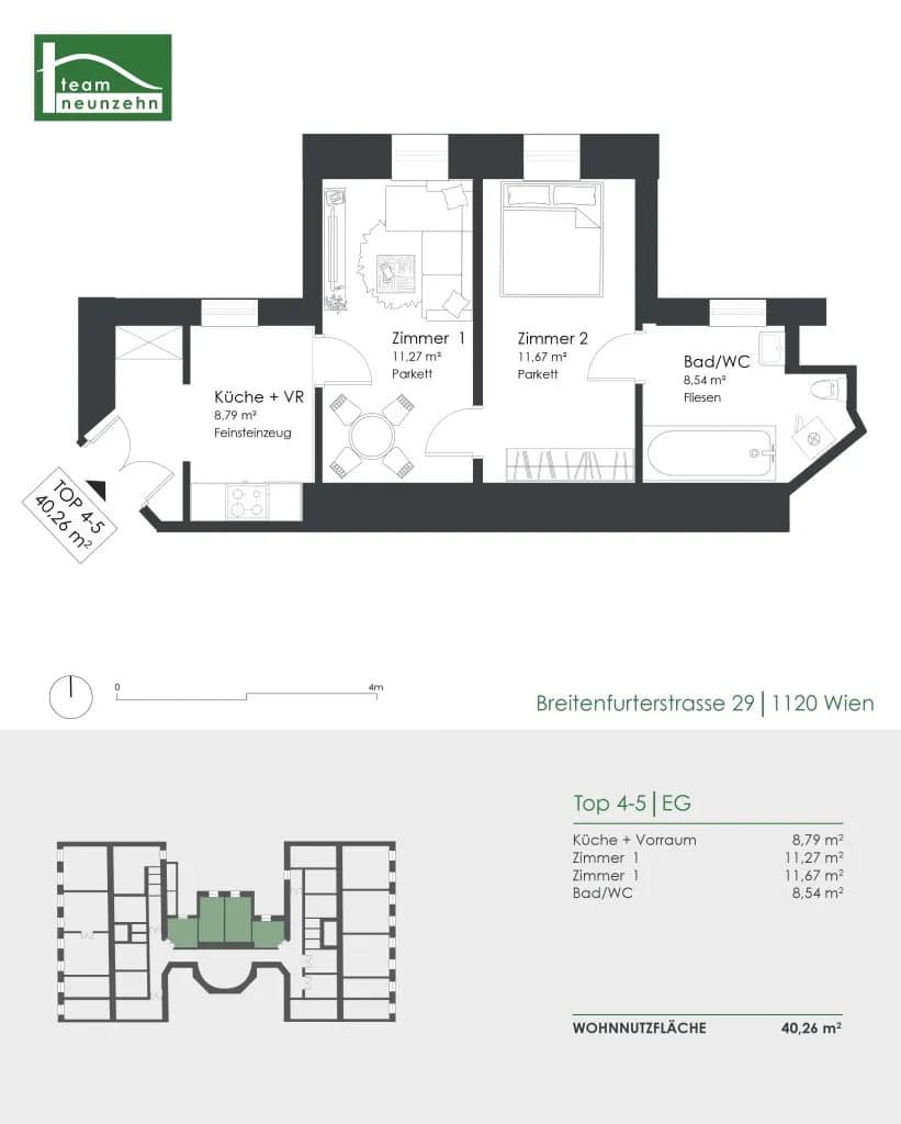 Immobilie kaufen in Wien – 40,26 m², € 139.000 – Bild 14 von 14