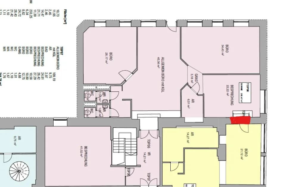 10-Zimmer-Gewerbeimmobilie mieten in Wien – 608 m², € 5.243 – Bild 39 von 39