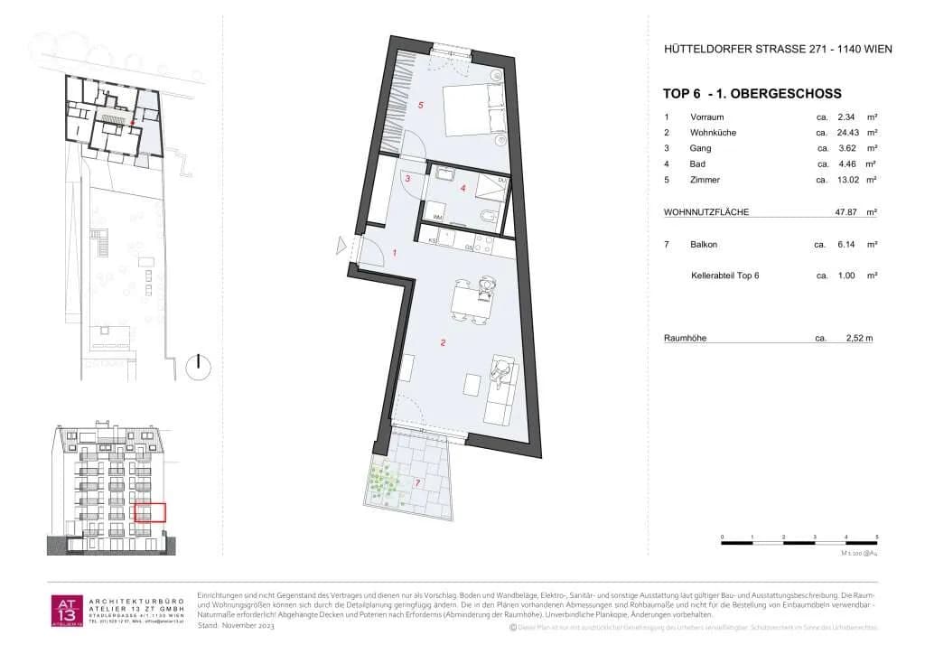 2-Zimmer-Wohnung kaufen in Wien – 47,87 m², € 349.000 – Bild 14 von 16