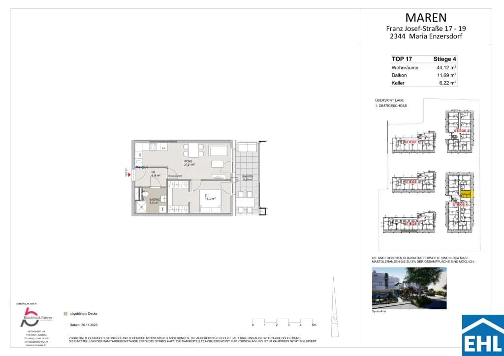 2-Zimmer-Wohnung kaufen in Mödling – 44,12 m², € 306.600 – Bild 15 von 15