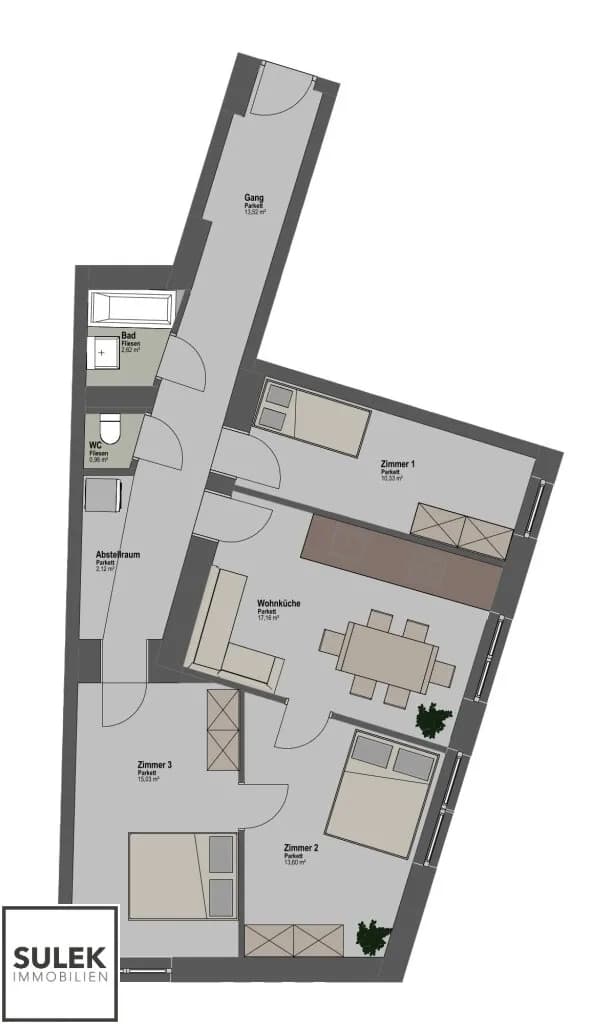 3-Zimmer-Wohnung kaufen in Wien – 74,45 m², € 350.000 – Bild 20 von 21