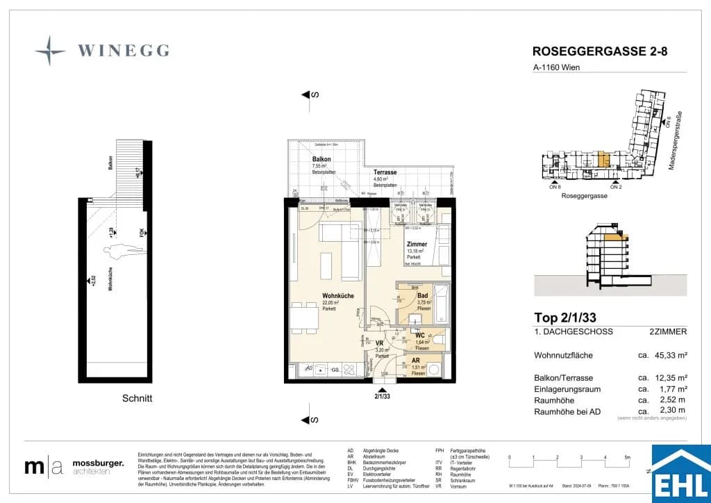 2-Zimmer-Wohnung kaufen in Wien – 45,4 m², € 393.700 – Bild 12 von 12