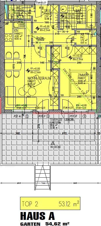 2-Zimmer-Wohnung mieten in Klagenfurt – 55 m², € 880 – Bild 2 von 2