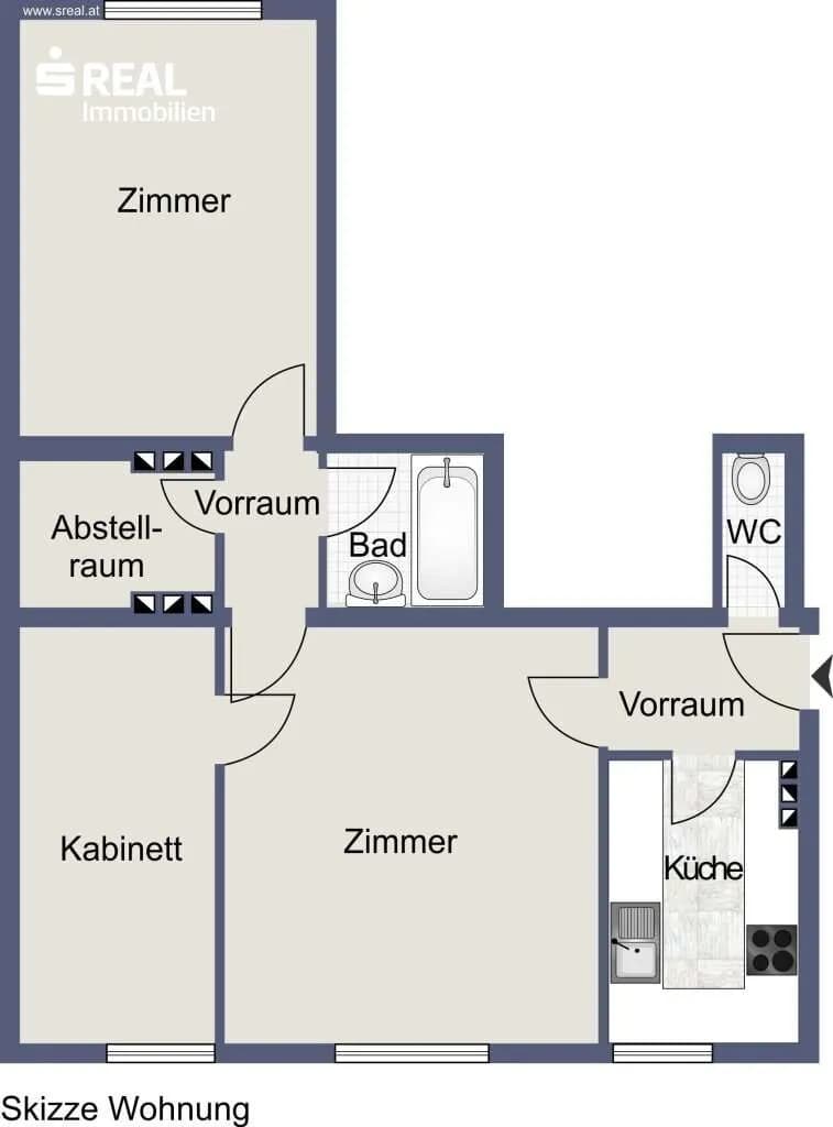 3-Zimmer-Wohnung kaufen in Tulln – 71,56 m², € 190.000 – Bild 19 von 20