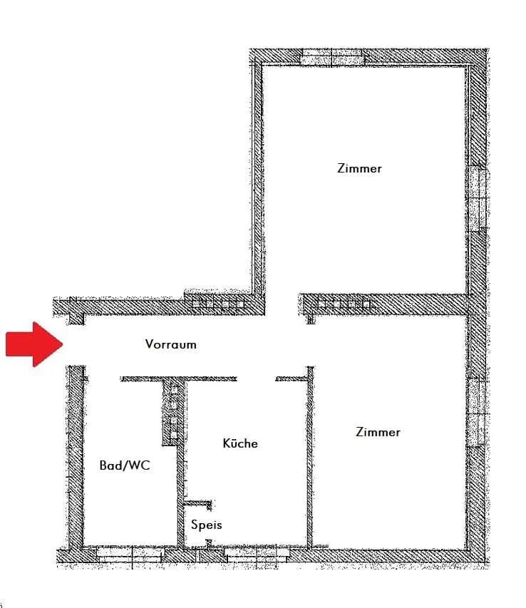 2-Zimmer-Wohnung mieten in Leoben – 52,7 m², € 225 – Bild 2 von 2