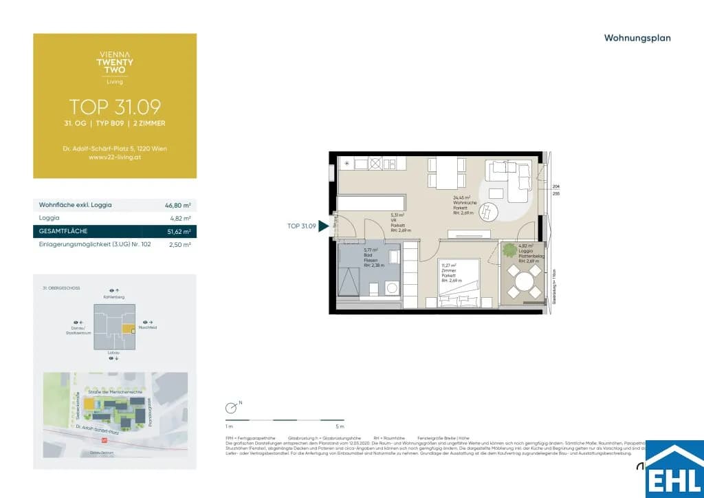 2-Zimmer-Wohnung kaufen in Wien – 46,8 m², € 475.000 – Bild 21 von 21