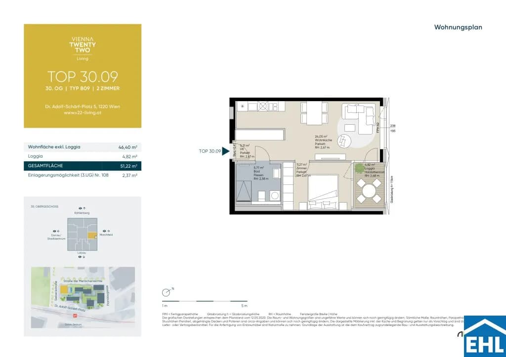 2-Zimmer-Wohnung kaufen in Wien – 46,4 m², € 445.000 – Bild 14 von 14