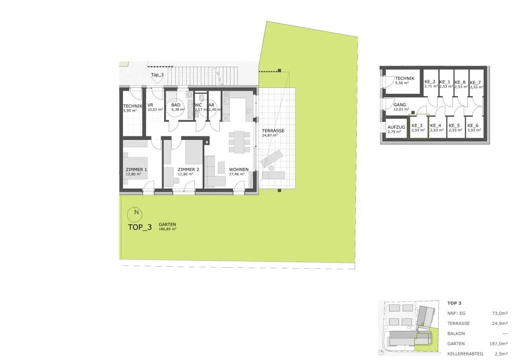 3-Zimmer-Wohnung kaufen in Deutschlandsberg – 73 m², € 279.000 – Bild 7 von 7