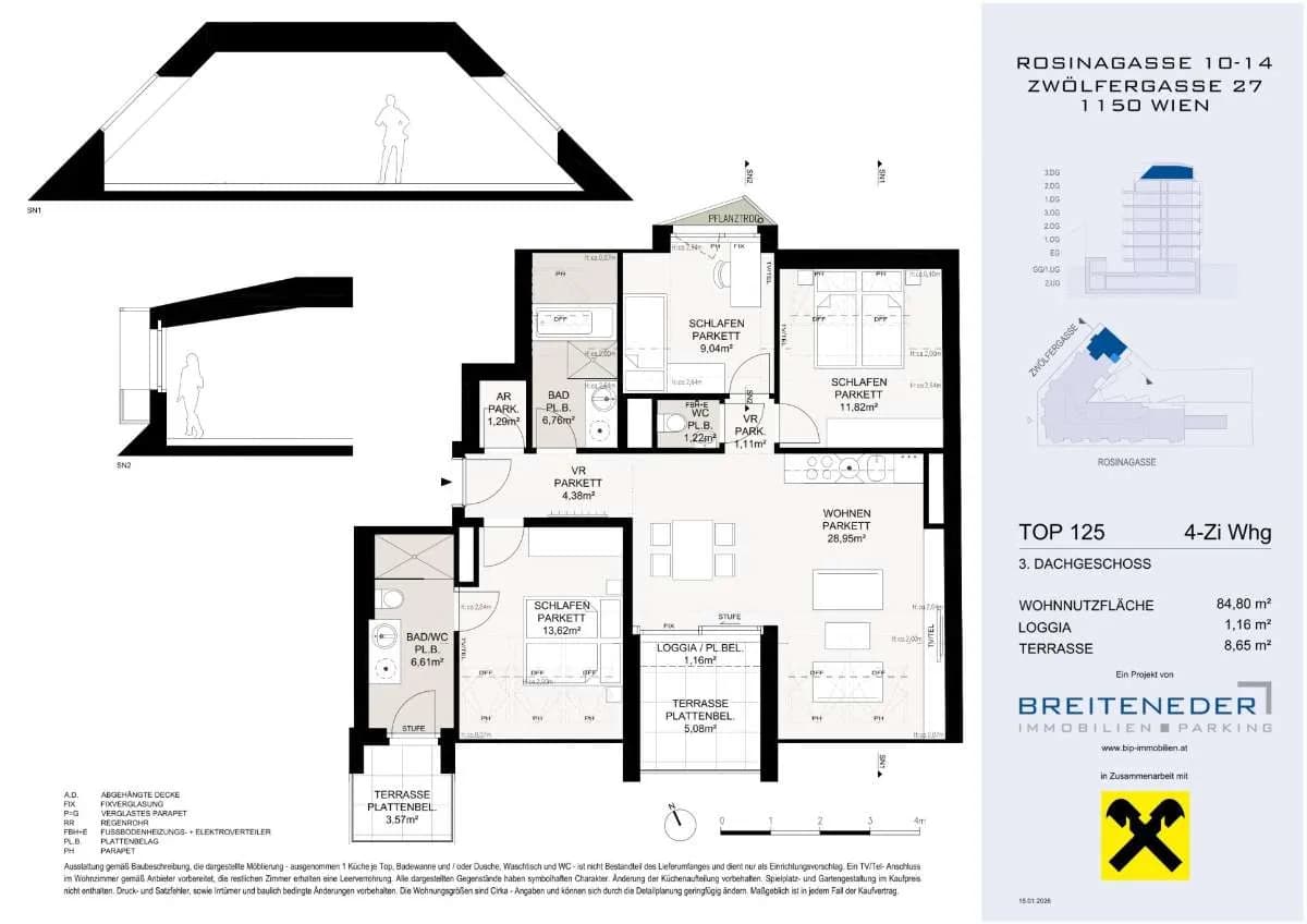 4-Zimmer-Wohnung kaufen in Wien – 86,44 m², € 728.100 – Bild 4 von 4