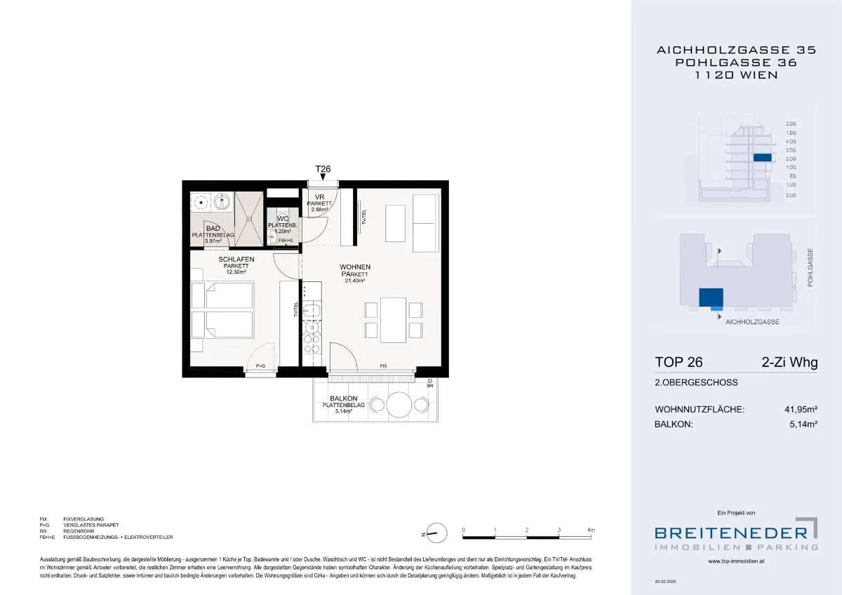 2-Zimmer-Wohnung kaufen in Wien – 41,95 m², € 319.000 – Bild 7 von 10