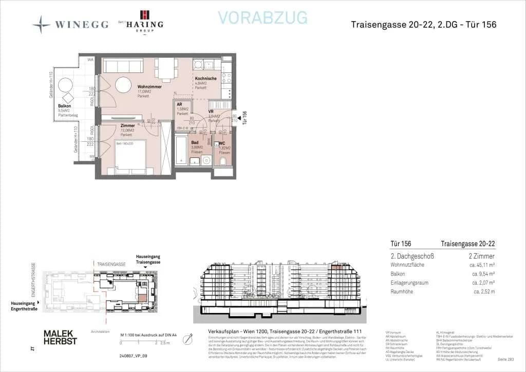 2-Zimmer-Wohnung kaufen in Wien – 45,09 m², € 389.100 – Bild 14 von 14