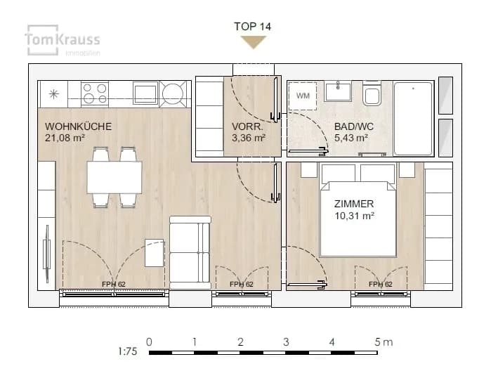 2-Zimmer-Wohnung kaufen in Wien – 40,18 m², € 395.100 – Bild 14 von 16