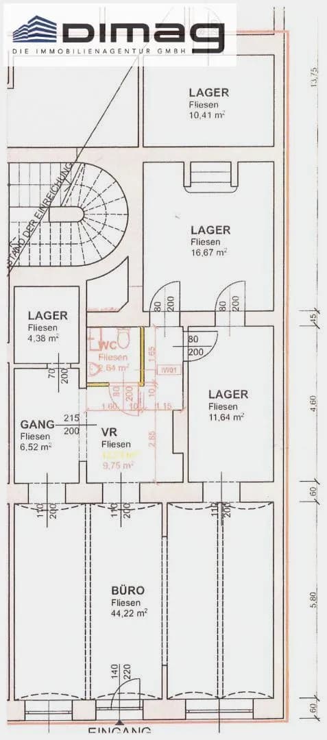 2-Zimmer-Gewerbeimmobilie mieten in Wien – 122 m², € 990 – Bild 7 von 7