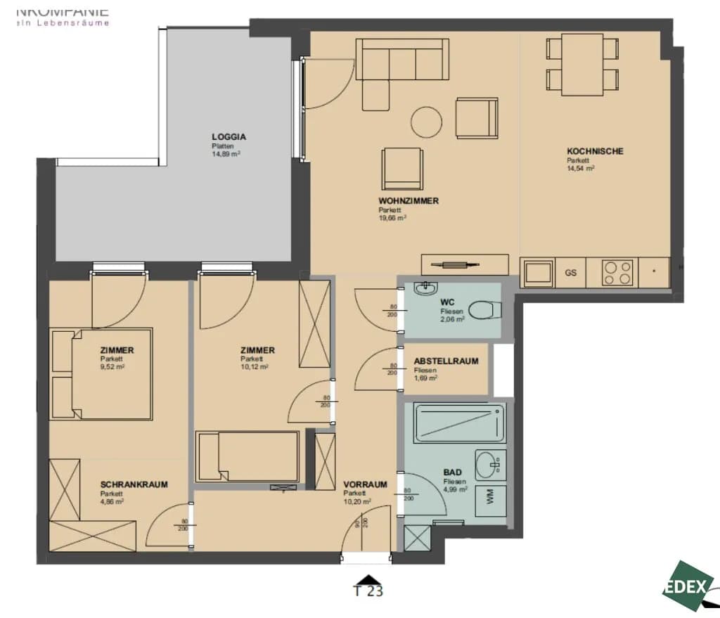 3-Zimmer-Wohnung mieten in Wien – 93 m², € 1.749 – Bild 19 von 19