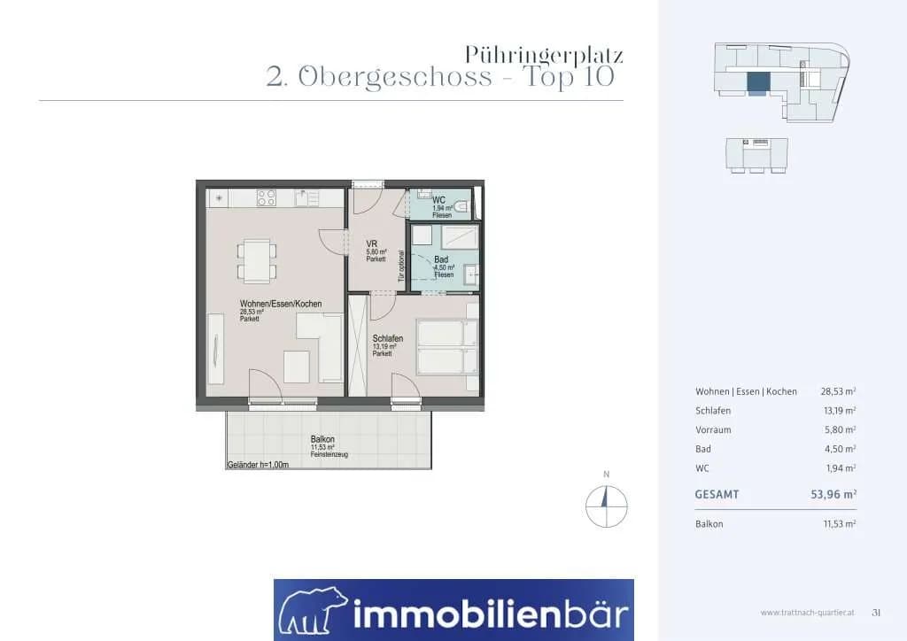 2-Zimmer-Gewerbeimmobilie kaufen in Grieskirchen – 53,96 m², € 282.000 – Bild 10 von 10
