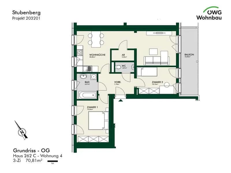 3-Zimmer-Wohnung mieten in Hartberg-Fürstenfeld – 70,8 m², € 962 – Bild 10 von 10