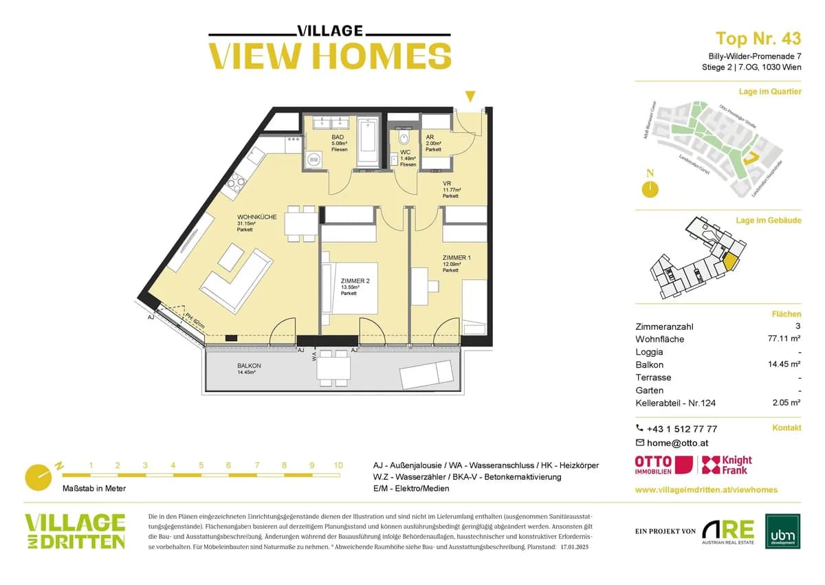 3-Zimmer-Wohnung kaufen in Wien – 77,11 m², € 650.000 – Bild 17 von 27