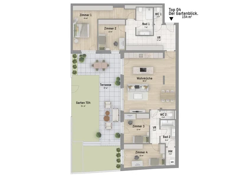 5-Zimmer-Wohnung kaufen in Wien – 154,46 m², € 939.900 – Bild 3 von 7