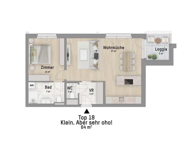 2-Zimmer-Wohnung kaufen in Wien – 64,2 m², € 379.900 – Bild 3 von 6