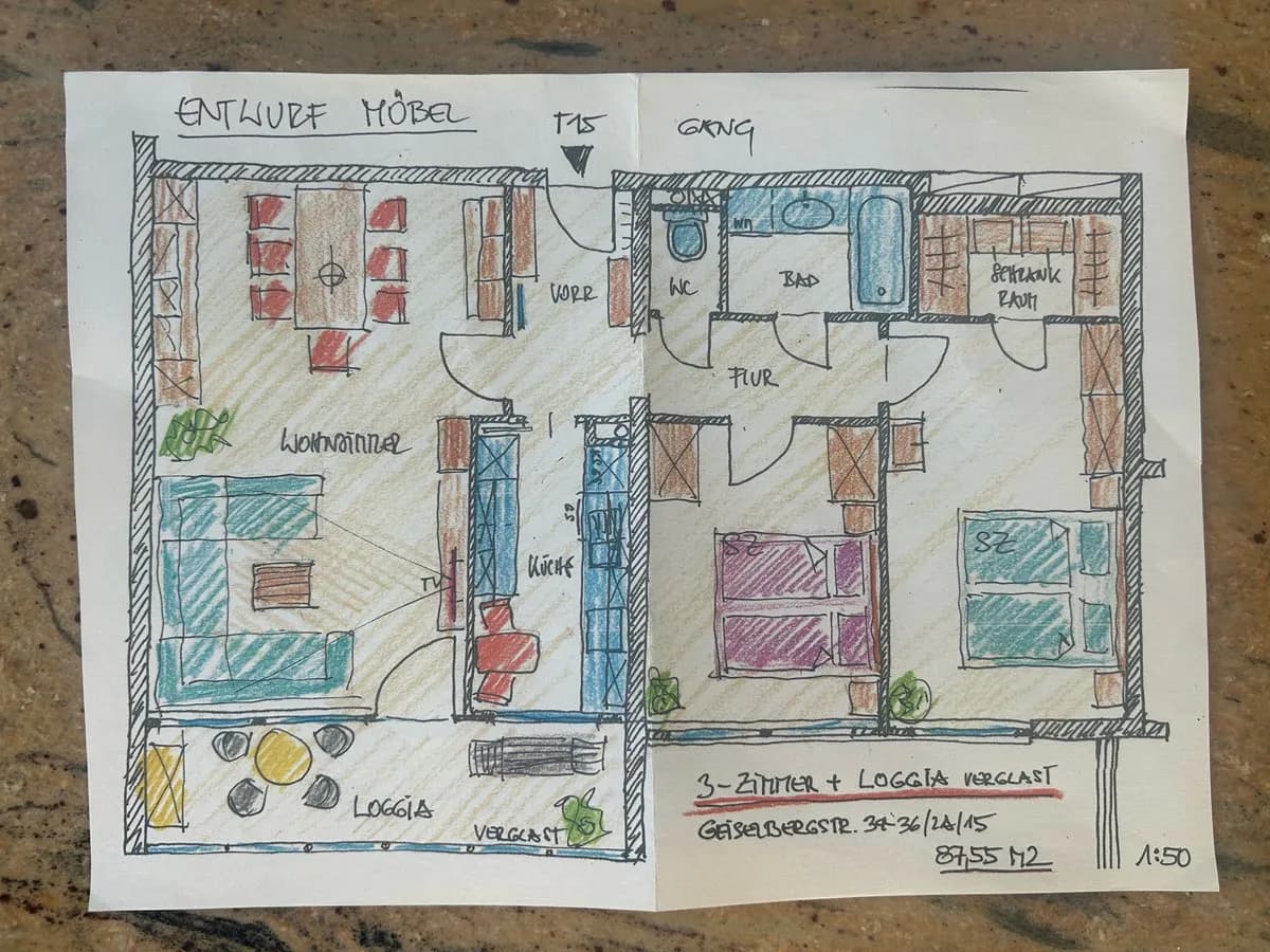 3-Zimmer-Wohnung mieten in Wien – 87 m², € 1.295 – Bild 1 von 25