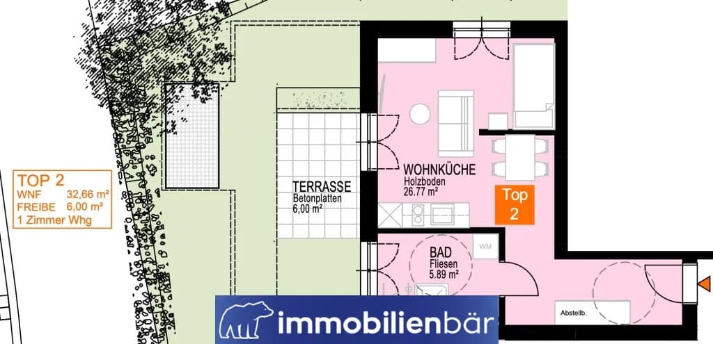 1-Zimmer-Wohnung kaufen in Linz – 32,66 m², € 269.000 – Bild 7 von 7