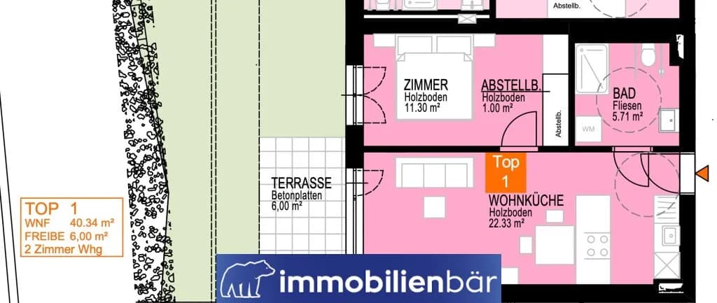 2-Zimmer-Wohnung kaufen in Linz – 40,34 m², € 327.000 – Bild 7 von 7